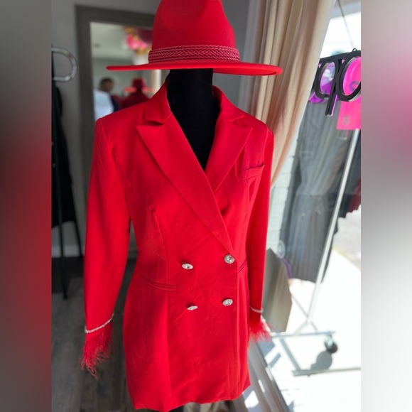 NEW Red Blazer Dress - Picture 3 of 3
